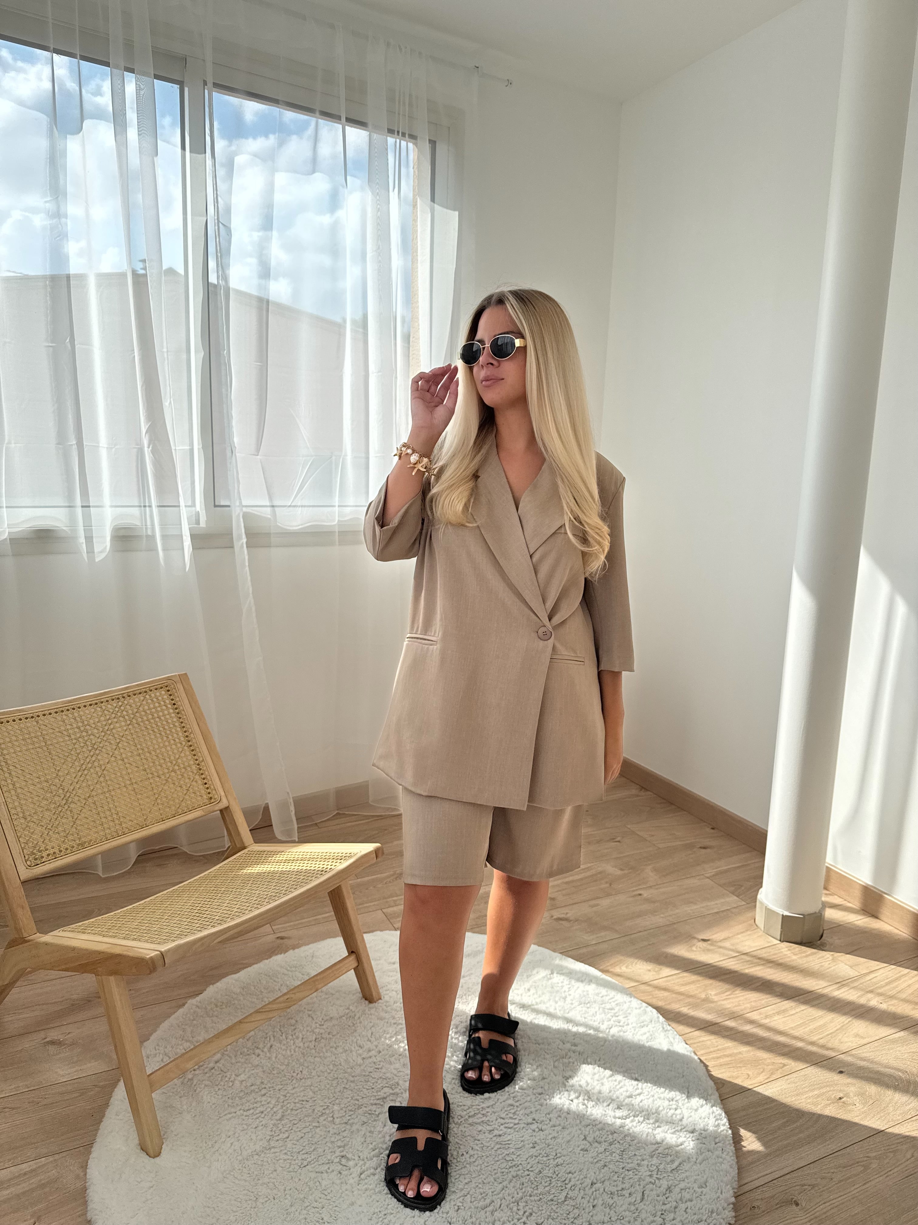 Ensemble manches 3/4 - taupe